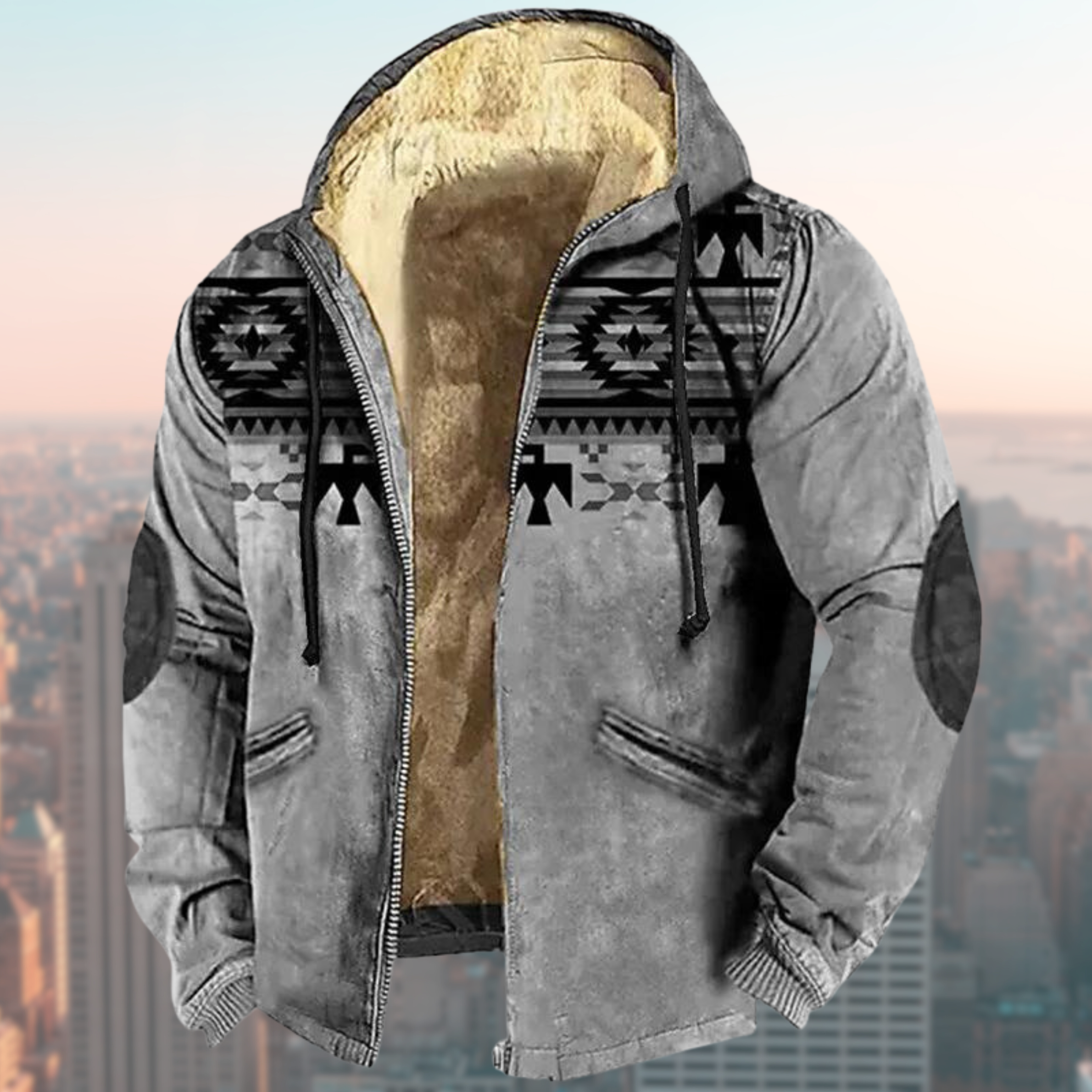TribalTrend – Kapuzenjacke mit auffälligem Tribal-Print