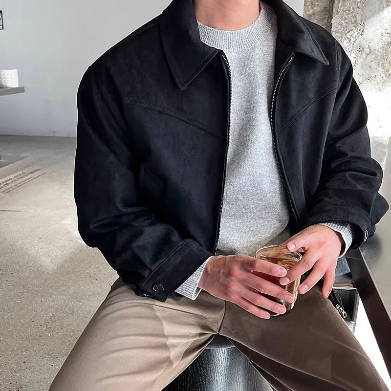 SuedeVintage – Hochwertige Wildleder Cargo-Jacke im Vintage-Look