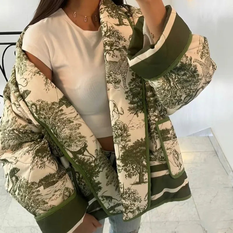 Melissandra - Langärmlige Jacke mit Taschen und Umlegekragen