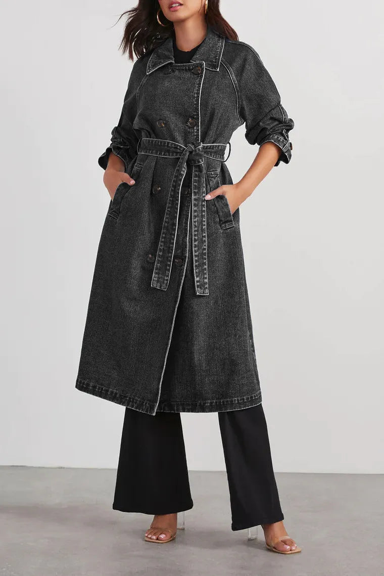 DenimStyle – Moderner Denim-Mantel mit trendigem Flair