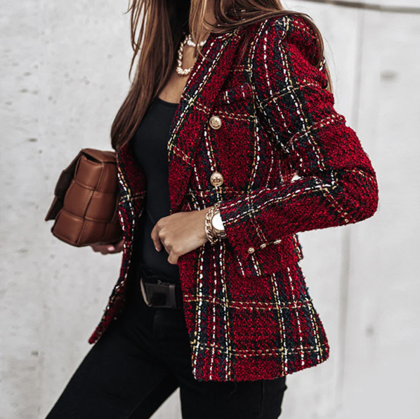 Nienke - Schicker Karierter Blazer