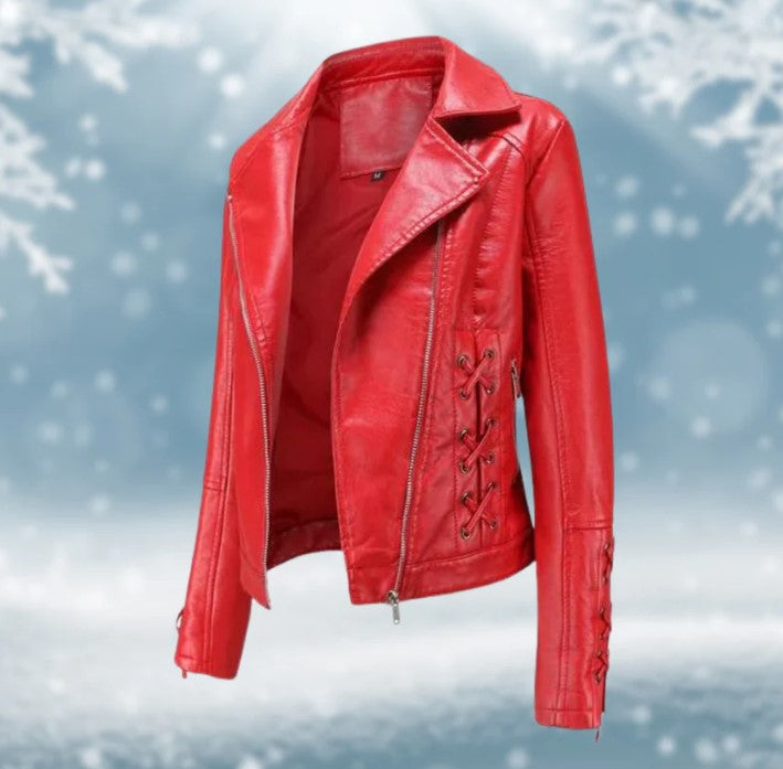 Vegane Lederjacke mit modernem Design