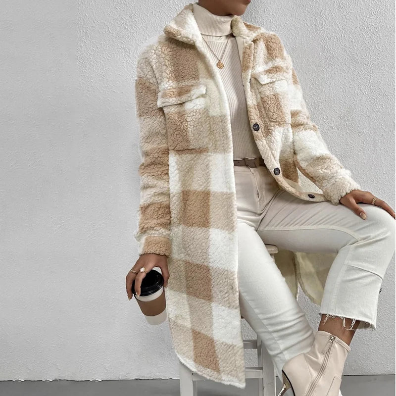 Giovana | Elegante Kariertes Fleece-Jacke