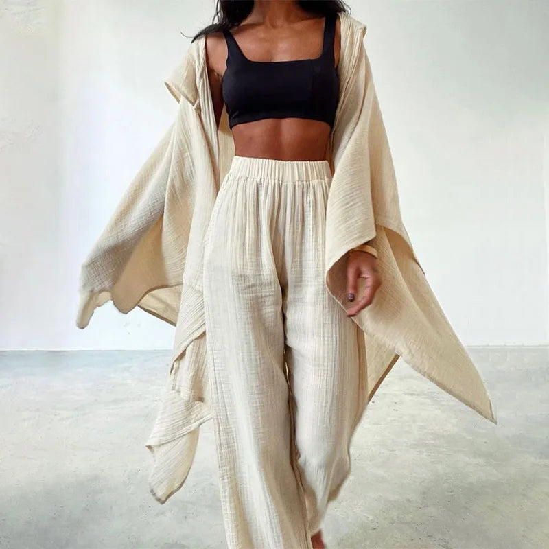 StrickSet Komfort – Lässiges Set aus Strickjacke und Hose für Damen