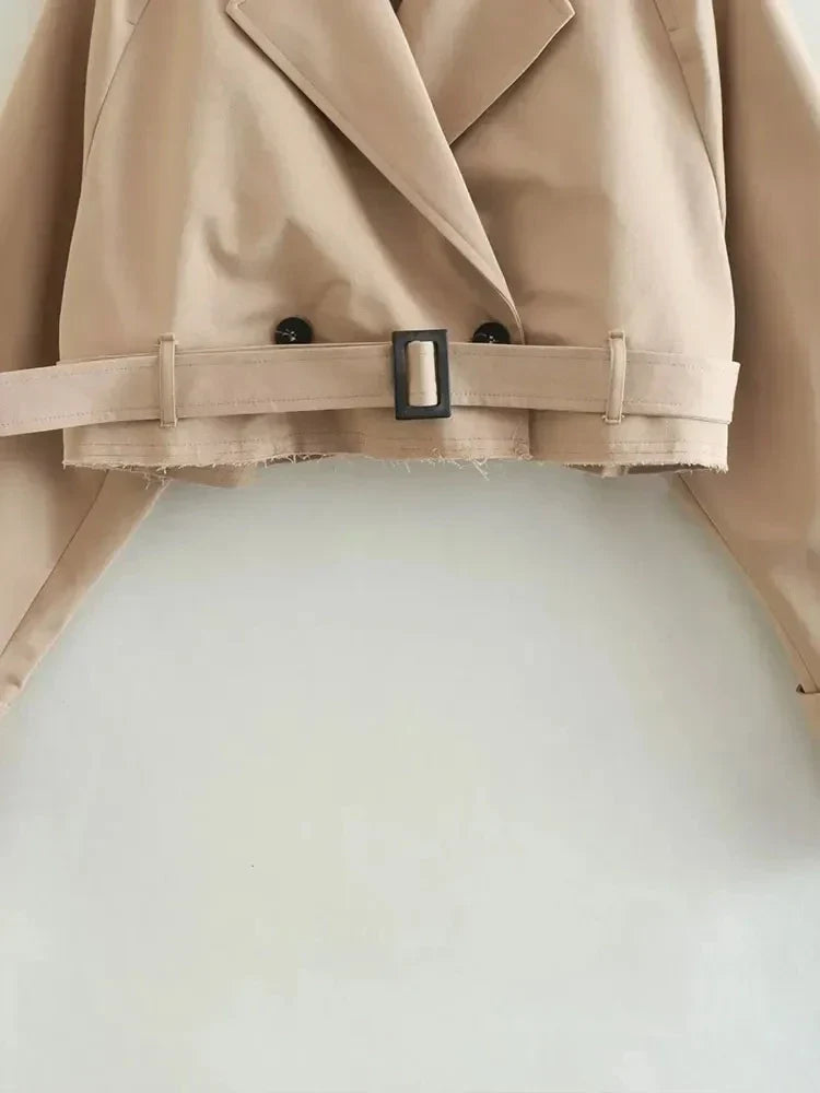 HimmelGlanz - Exklusive Cropped Trenchcoat Jacke für Damen