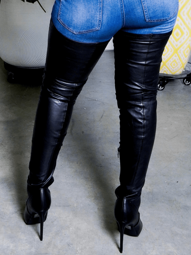Victorin | Damen Elegante Overknee-Stiefel | Wasserdicht