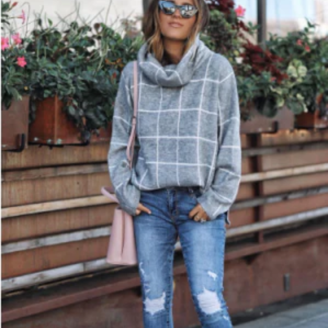 Yana | Damen Elegante Winter Pullover | Warme