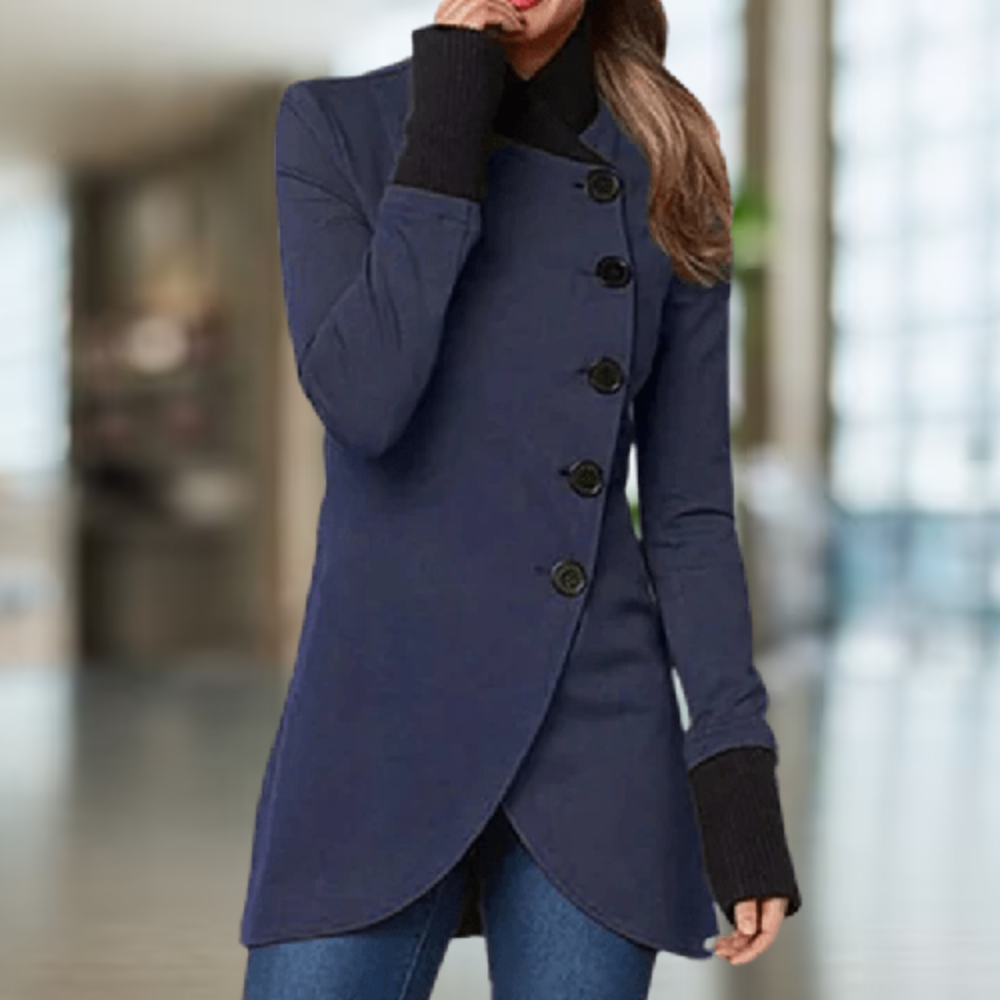 Eleganter Mantel mit Stehkragen für Frauen - Modell Yasmine