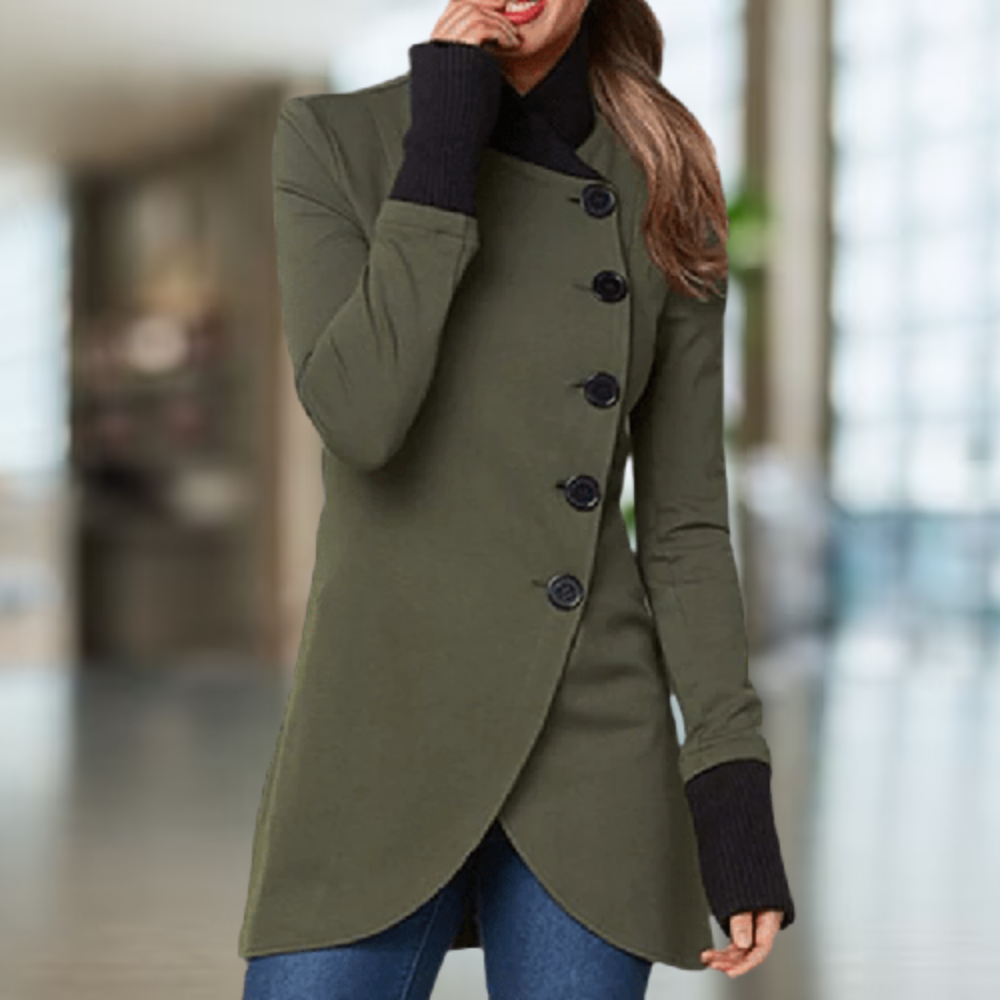 Eleganter Mantel mit Stehkragen für Frauen - Modell Yasmine