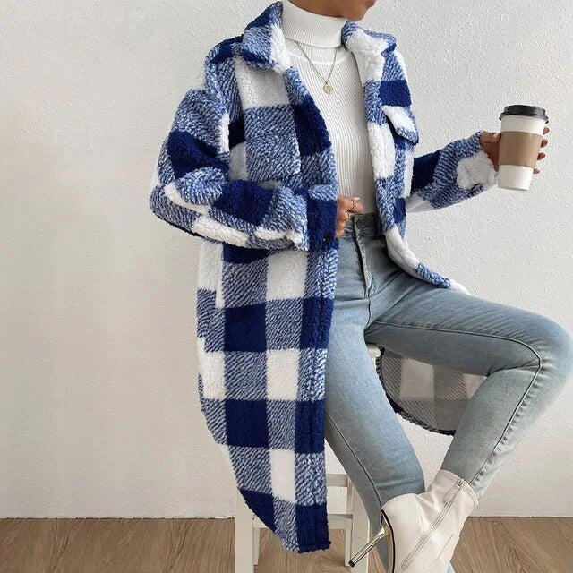 Giovana | Elegante Kariertes Fleece-Jacke
