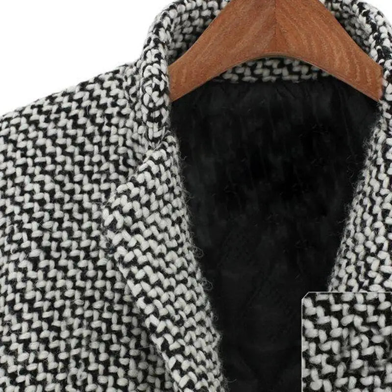 Eleganter und raffinierter langer Wollmantel für Damen