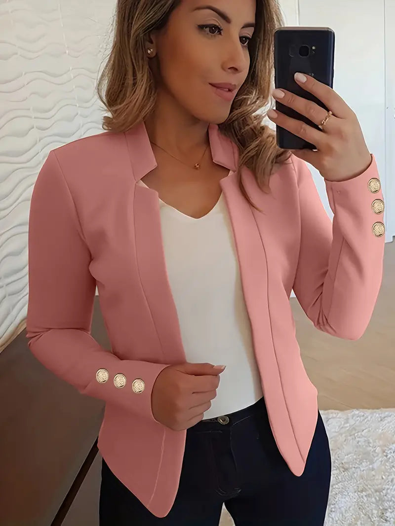 Emma – Langarmblazer mit offener vorderseite für den frühling