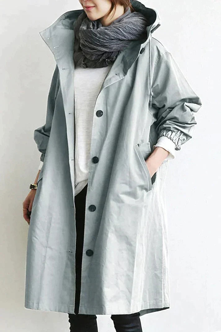 KapuzenStil – Trenchcoat mit Kapuze für stilvollen Schutz