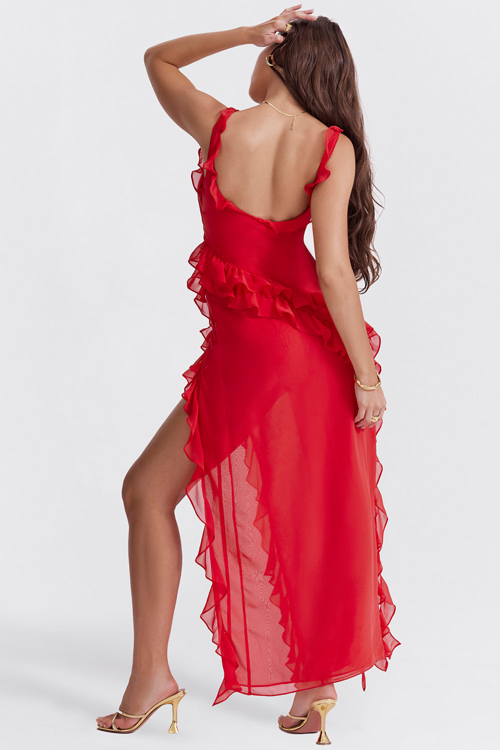 Fiorella | Maxikleid mit Rüschen