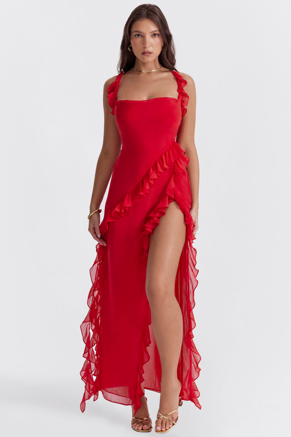 Fiorella | Maxikleid mit Rüschen