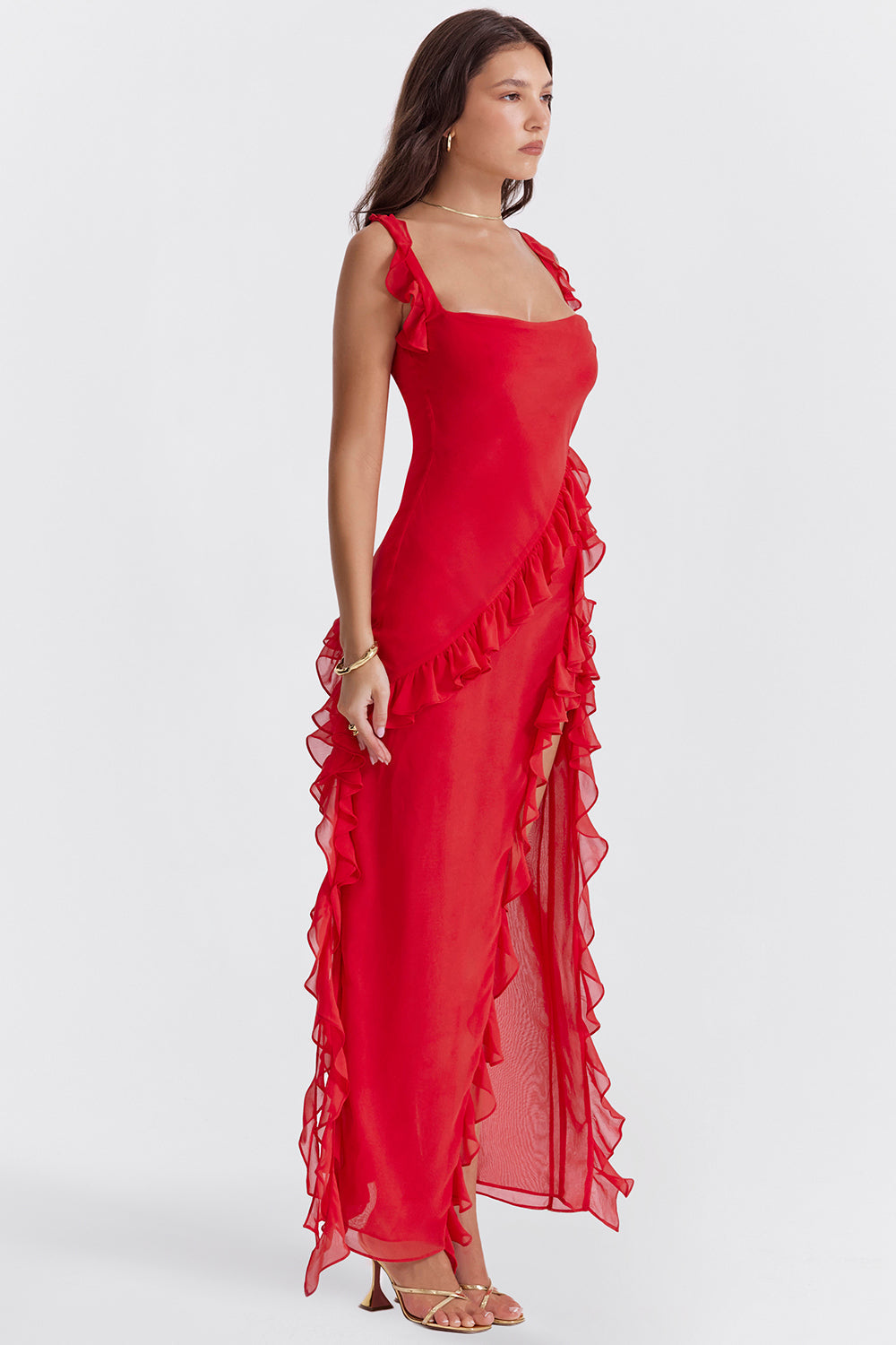 Fiorella | Maxikleid mit Rüschen