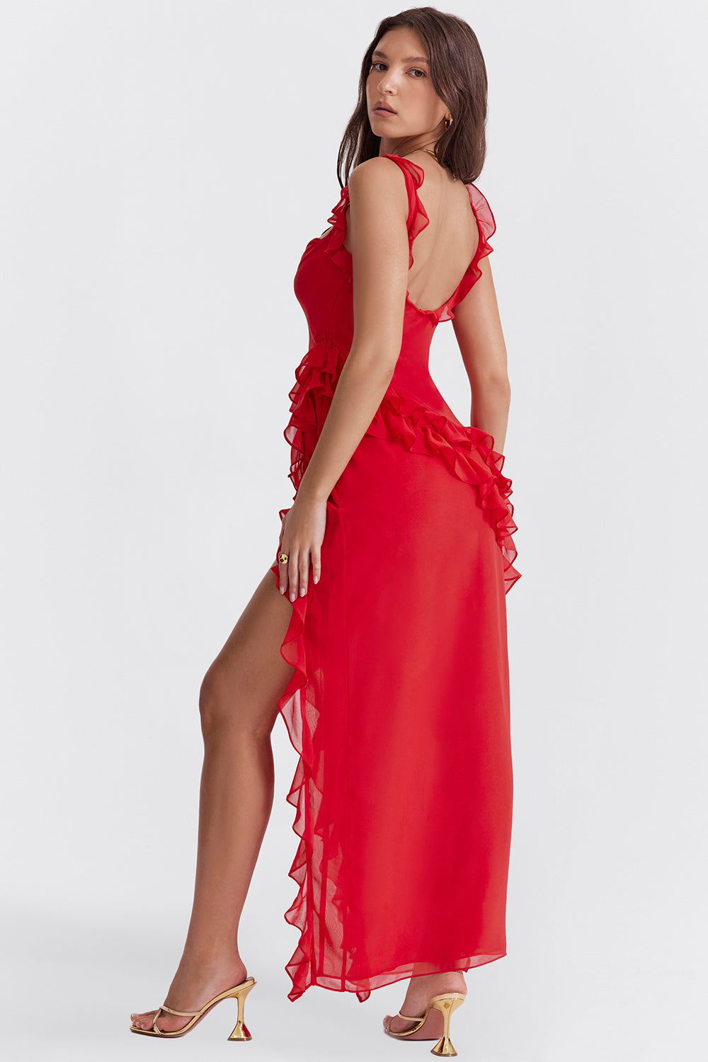 Fiorella | Maxikleid mit Rüschen