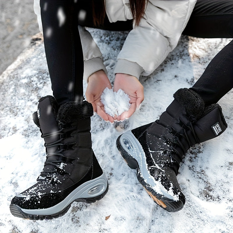 Schnürbare Thermo-Schneestiefel für Damen