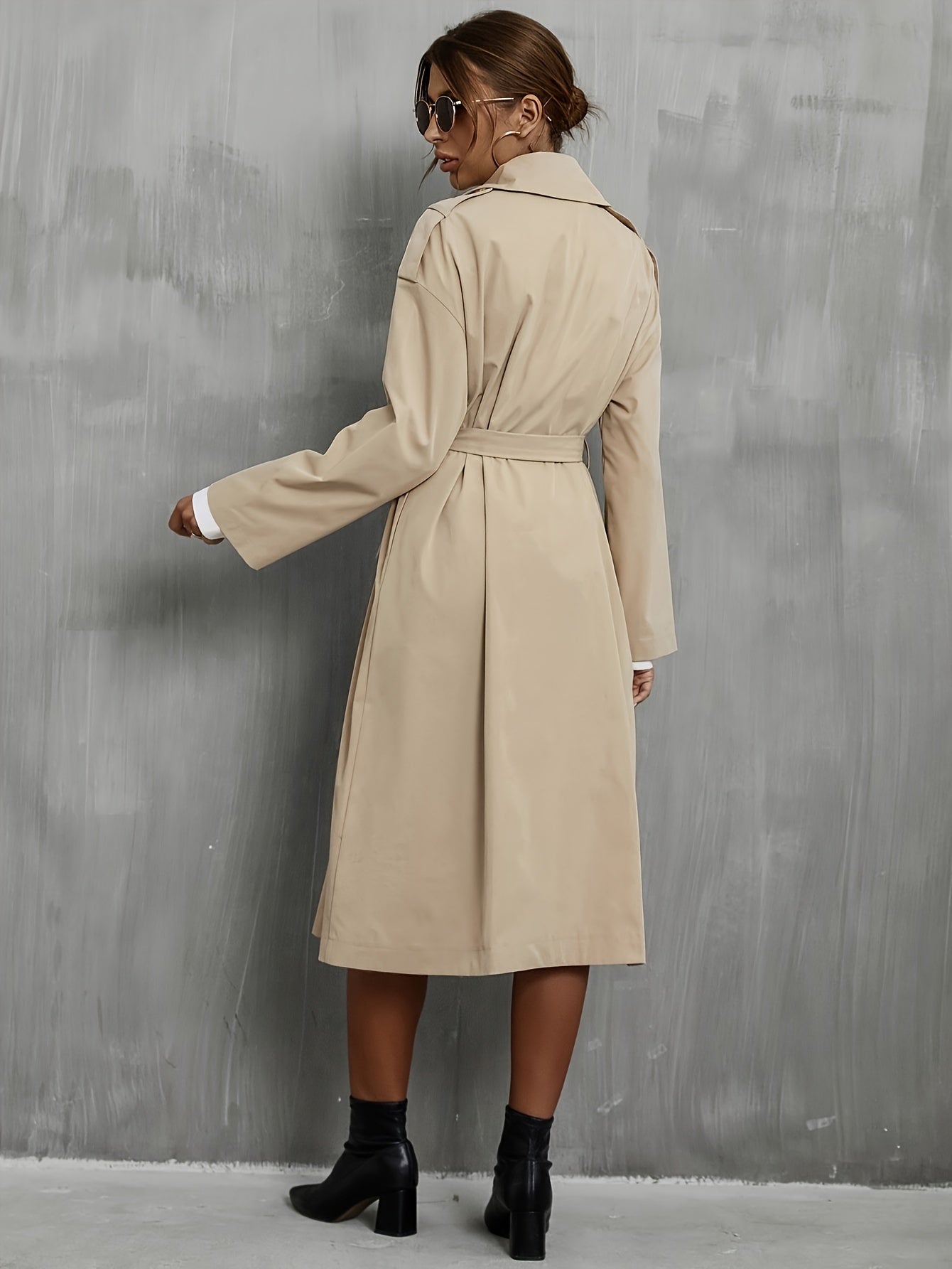 Winterzauber - Eleganter, langer Damen-Trenchcoat