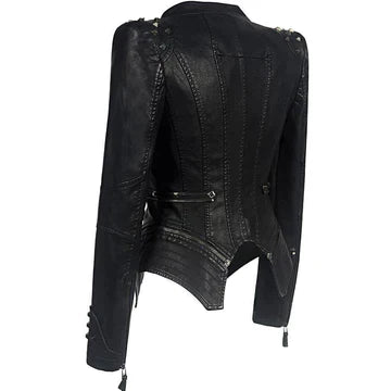 LuxeGrace – Elegante Premium Lederjacke für Damen