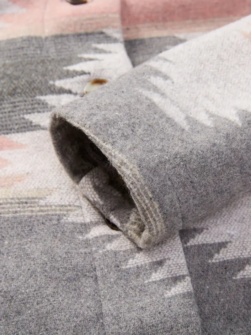 Darlene – Gewebte Jacke mit bedrucktem Kragen