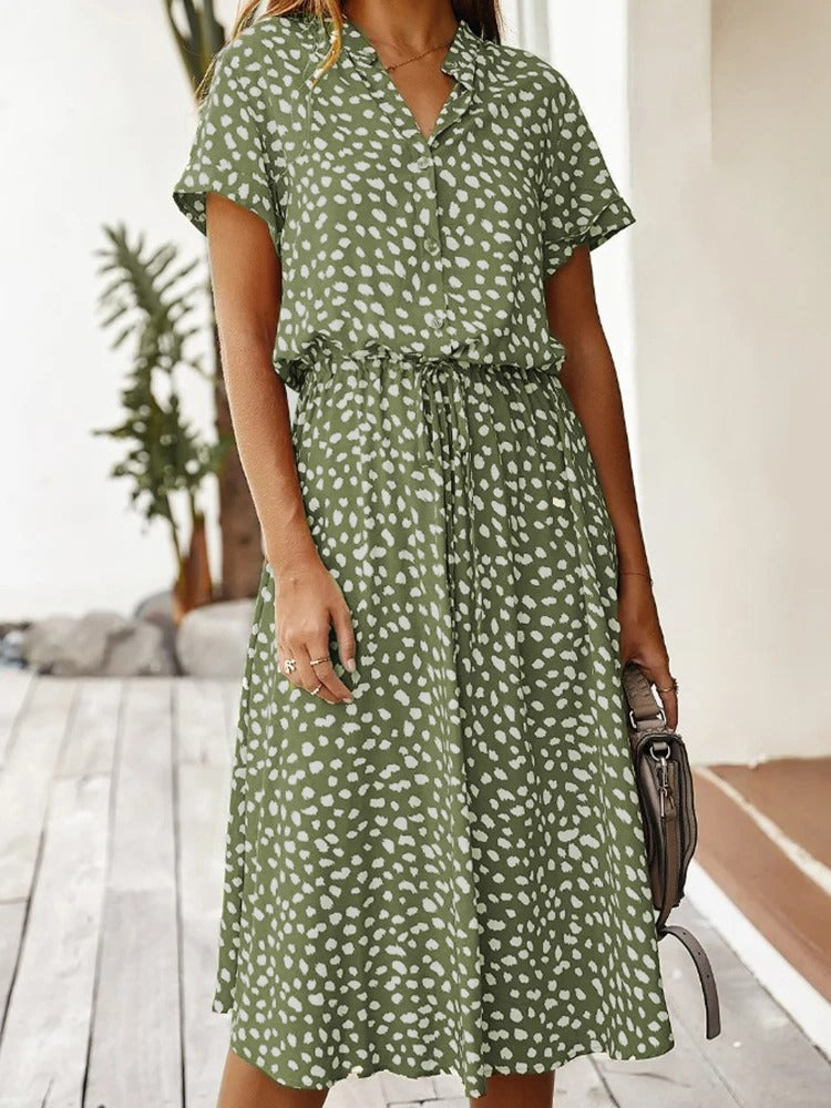 Kira | Klassisches kurzärmeliges Sommerkleid