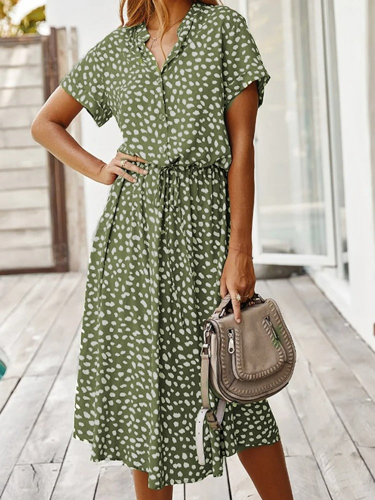Kira | Klassisches kurzärmeliges Sommerkleid