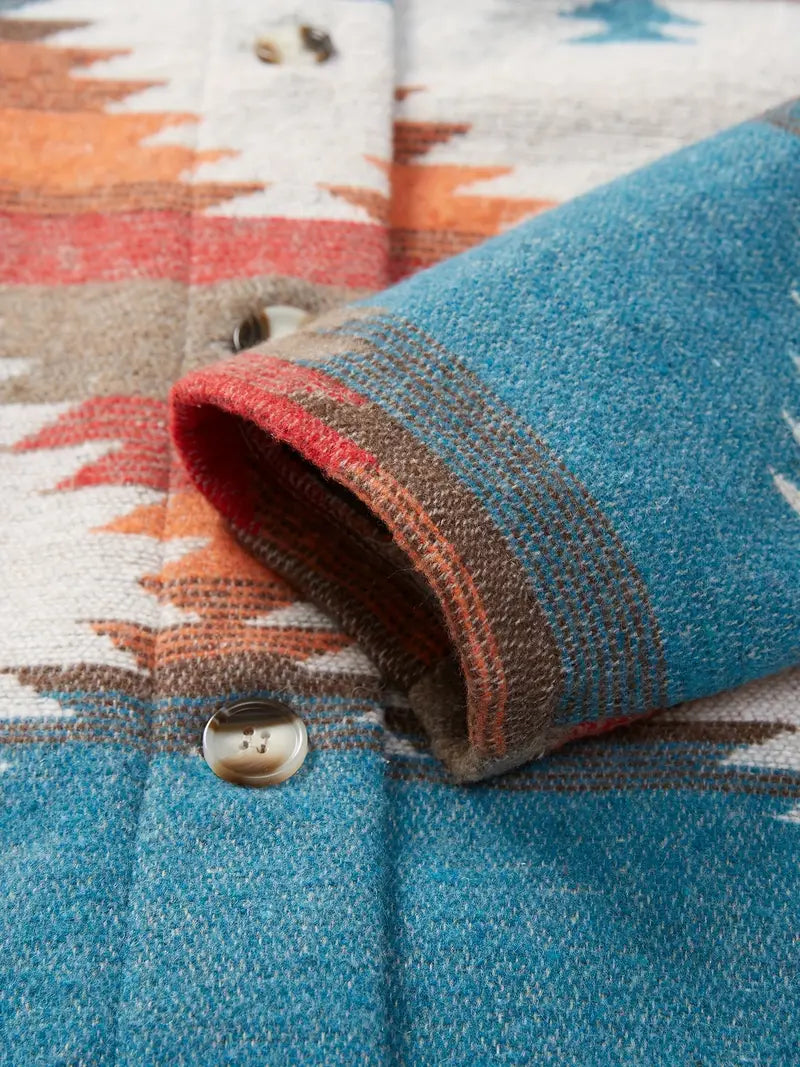 Darlene – Gewebte Jacke mit bedrucktem Kragen