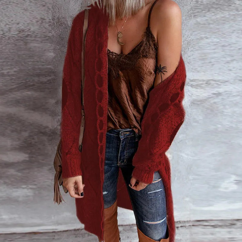 Loretta - Eleganter Strickpullover mit Kapuze im Vintage-Stil