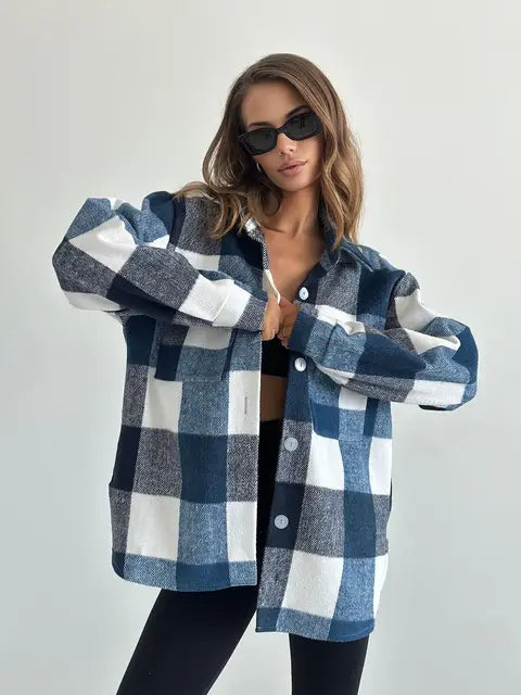 HerbstKaro – Damen Herbst Karo-Jacke