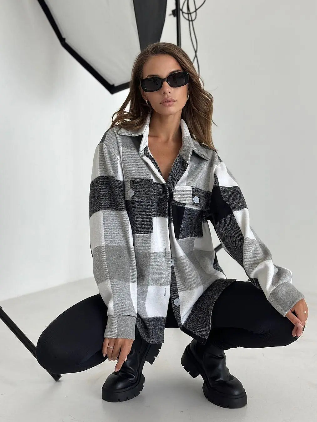 HerbstKaro – Damen Herbst Karo-Jacke