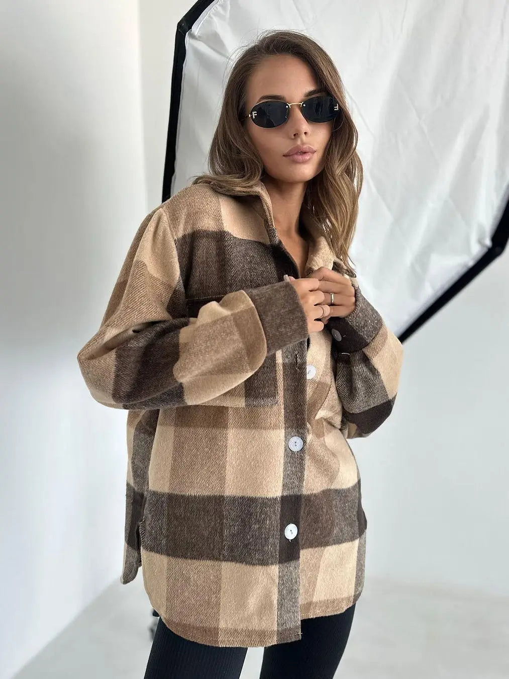 HerbstKaro – Damen Herbst Karo-Jacke