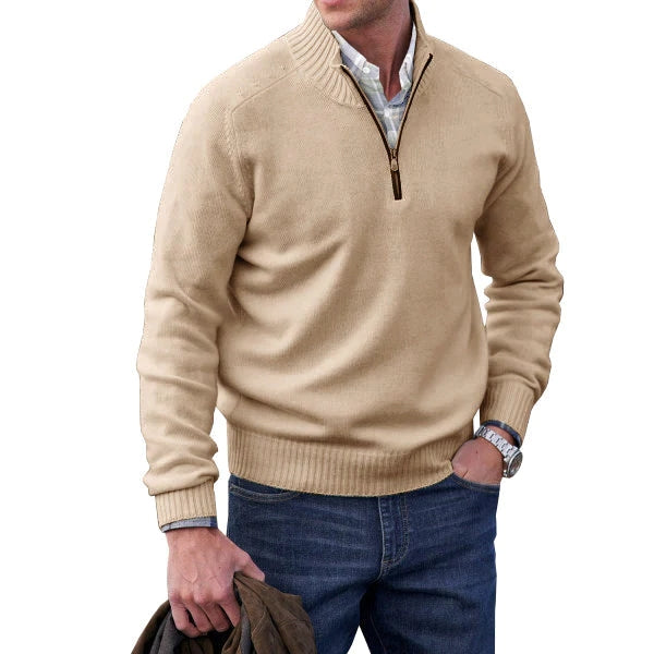Oliver - Herren Pullover aus Kaschmir mit Reißverschluss