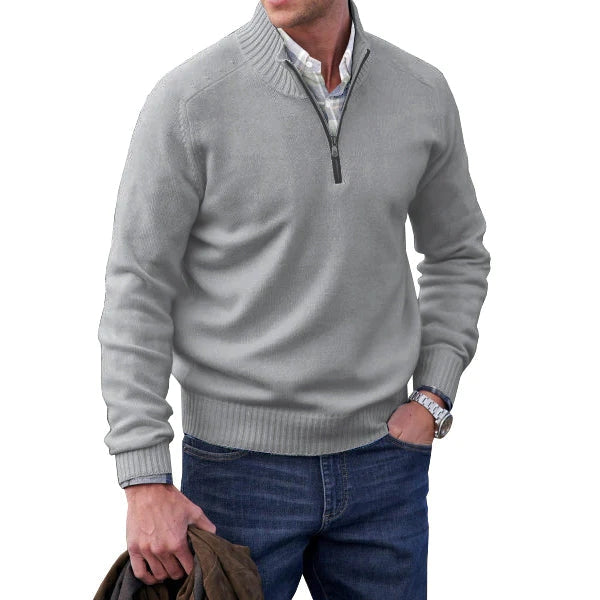 Oliver - Herren Pullover aus Kaschmir mit Reißverschluss