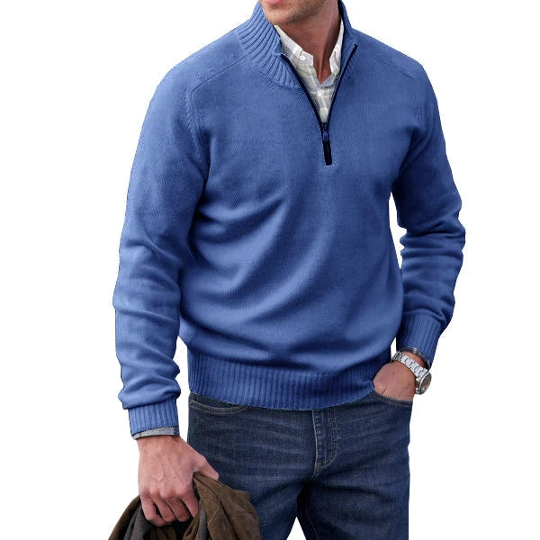 Oliver - Herren Pullover aus Kaschmir mit Reißverschluss