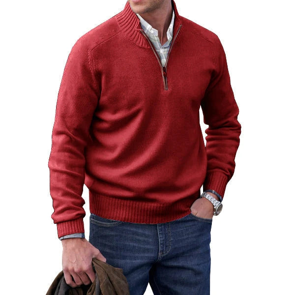 Oliver - Herren Pullover aus Kaschmir mit Reißverschluss