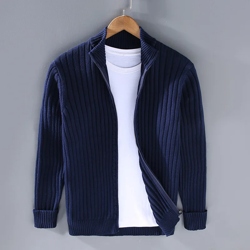 Jess - Gestrickte Rollkragenstrickjacke für Männer
