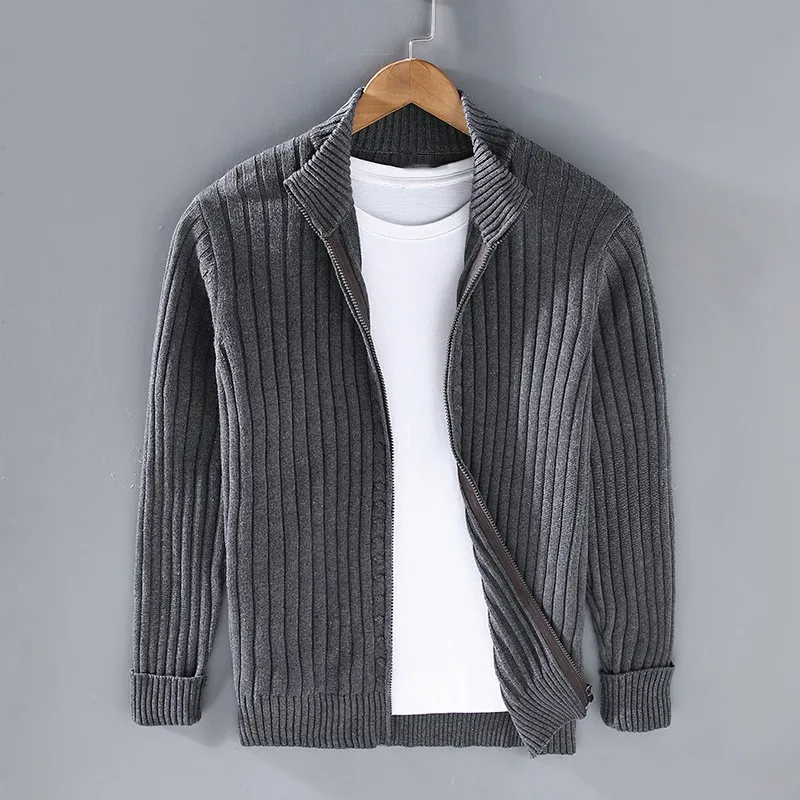 Jess - Gestrickte Rollkragenstrickjacke für Männer