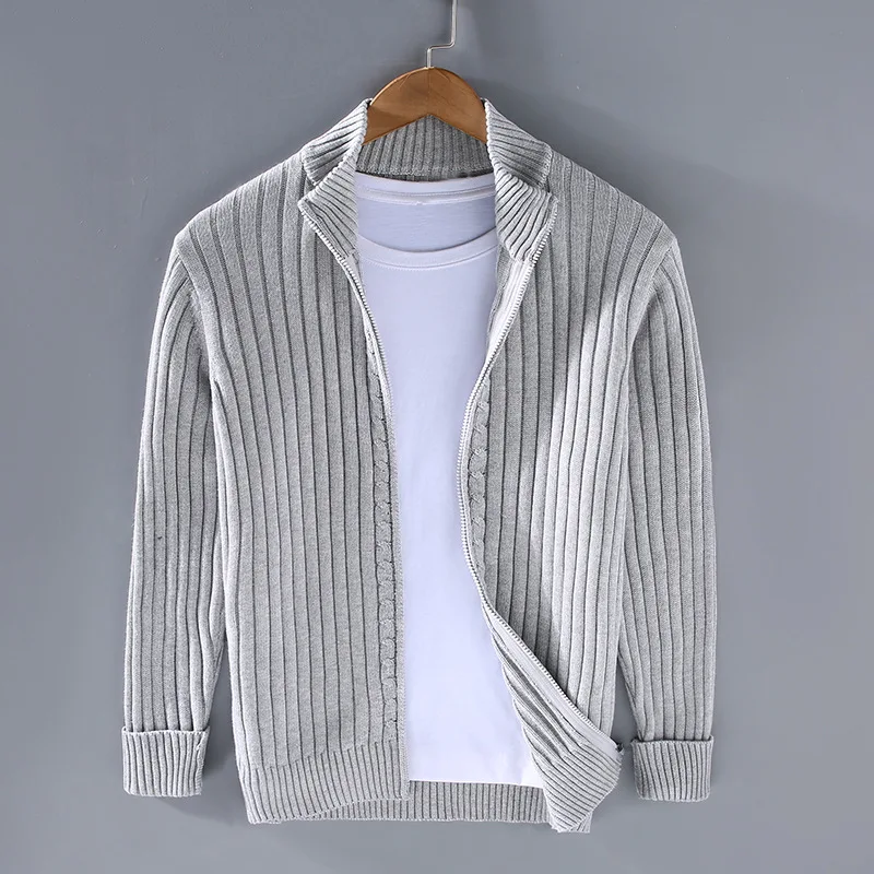 Jess - Gestrickte Rollkragenstrickjacke für Männer