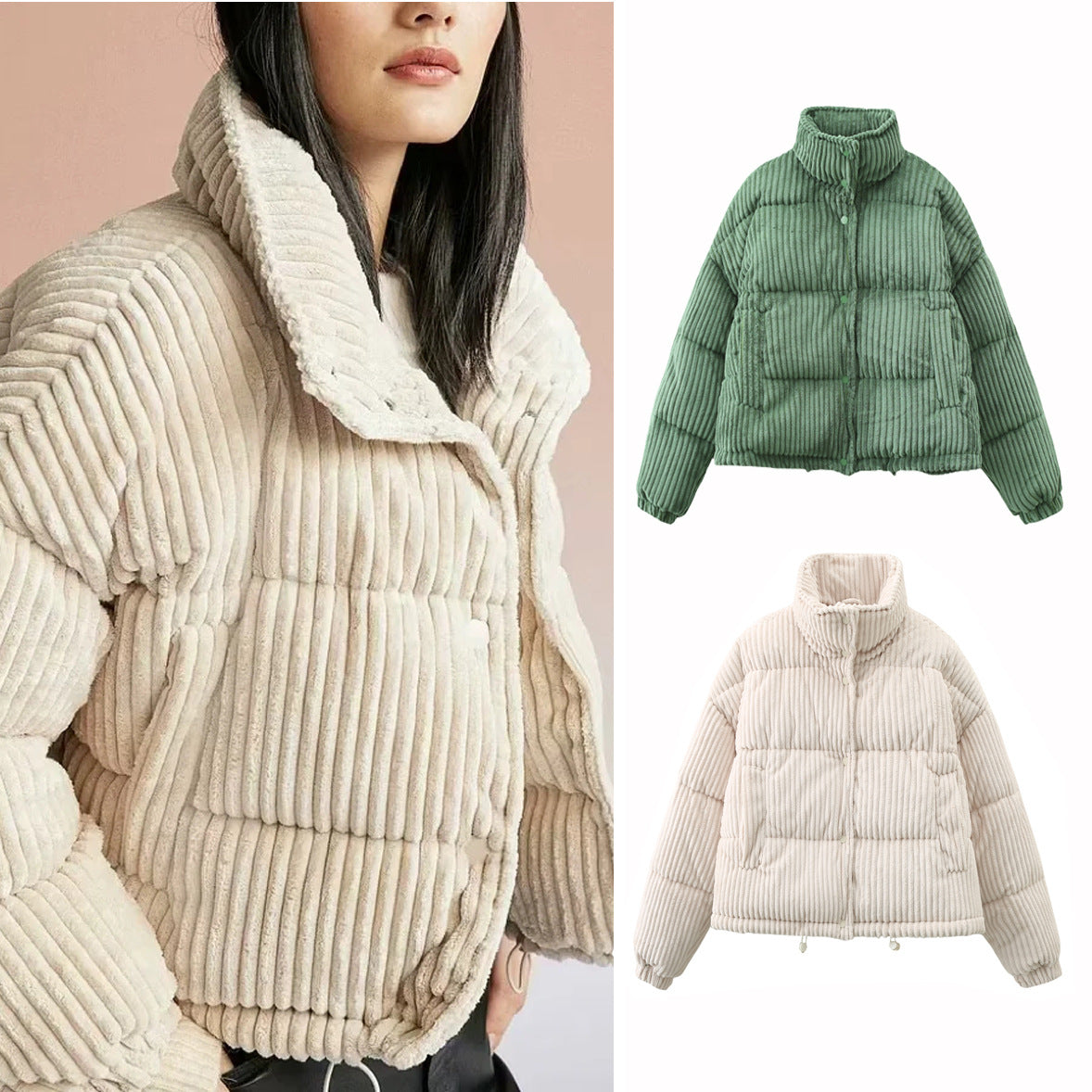 Chic Urban Cord Bomber - Elegante kurzjacke aus cord für damen