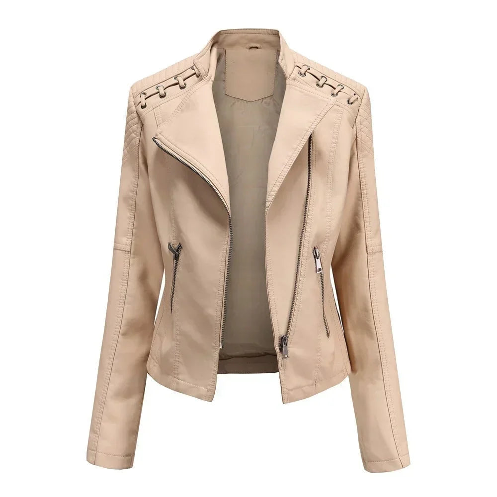 SpringLeder – Frauen-Lederjacke für den Frühling