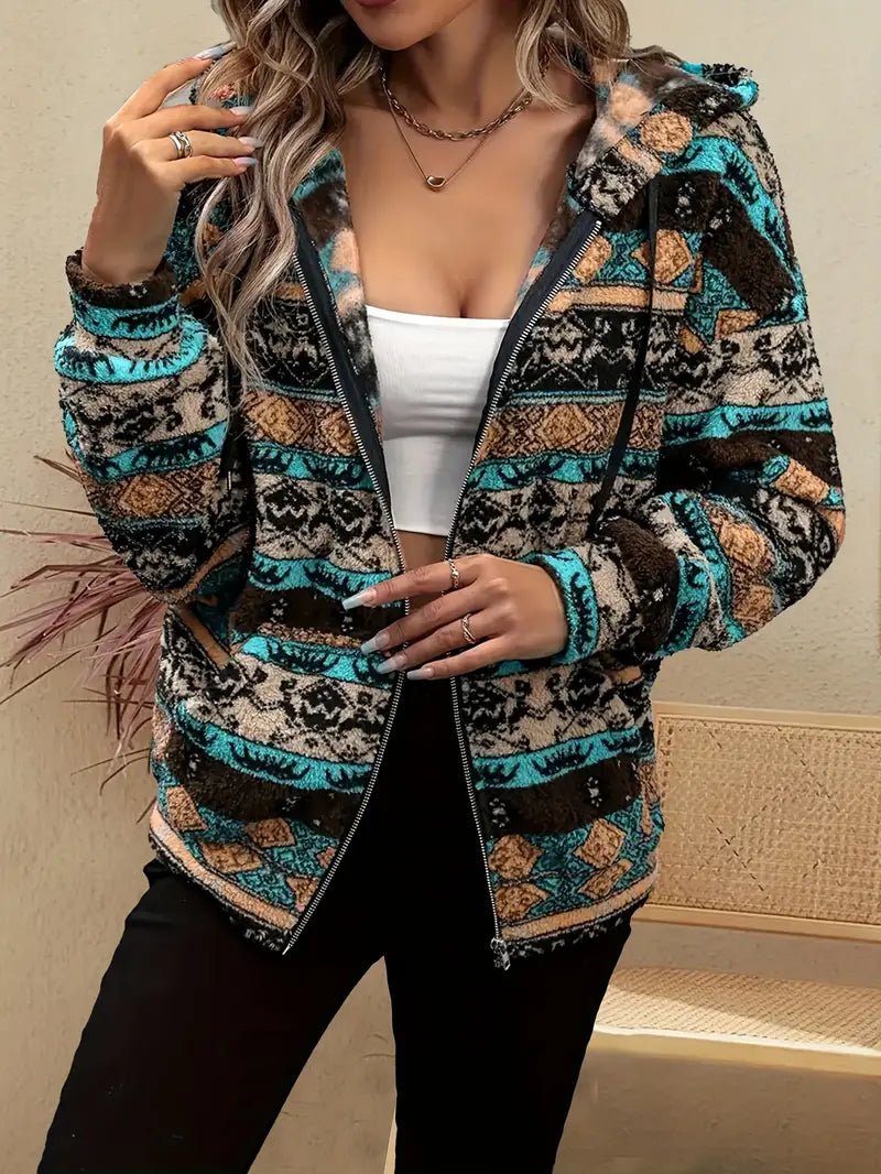 Aizel – Plüschjacke mit Kapuz