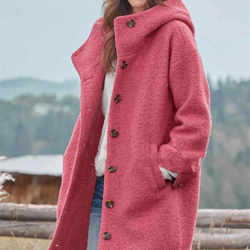 Trendiger Ecco Chic Mantel mit Kapuze für einen eleganten lässigen Stil
