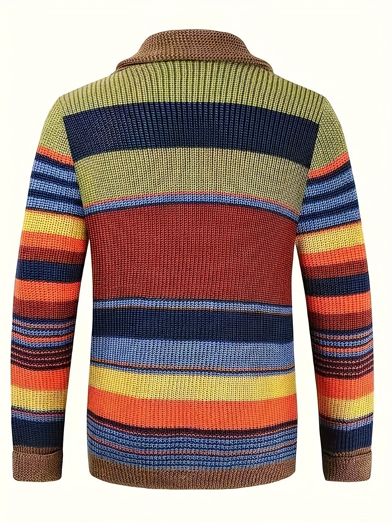 StreifenStrick – Strickjacke mit bunten Streifen