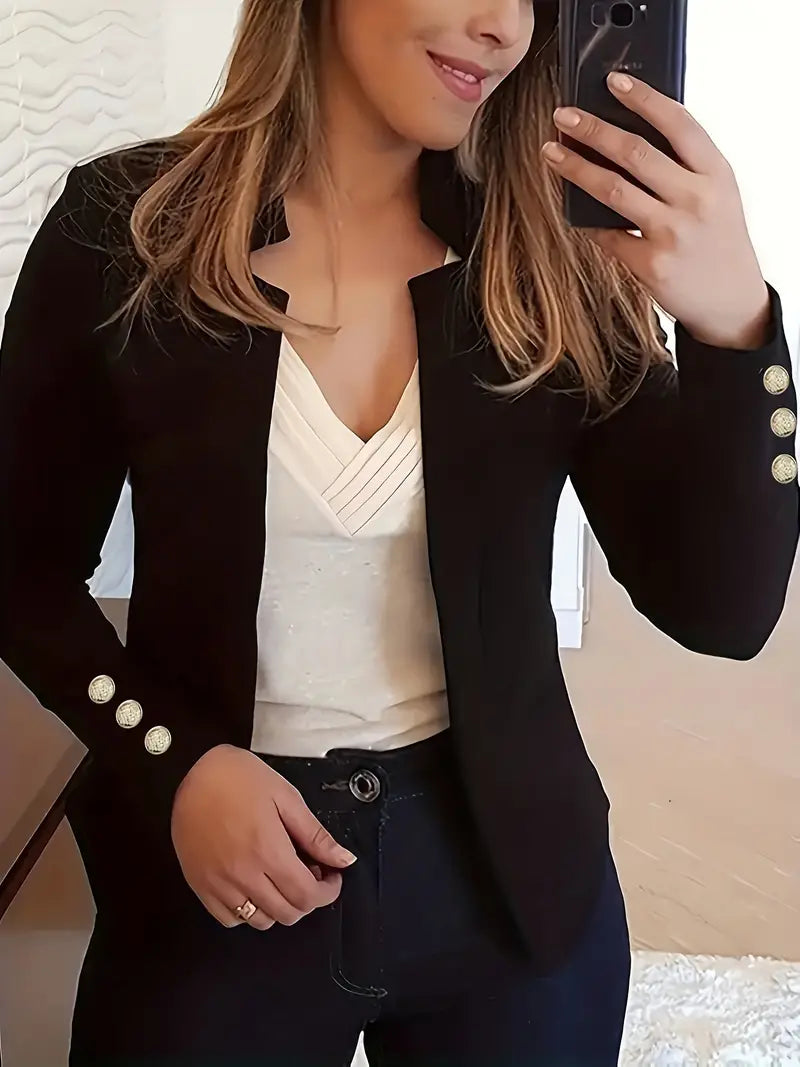 Emma – Langarmblazer mit offener vorderseite für den frühling