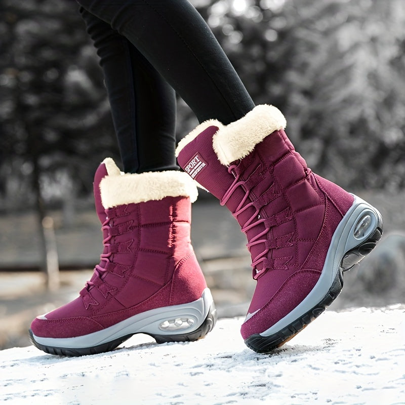 Schnürbare Thermo-Schneestiefel für Damen