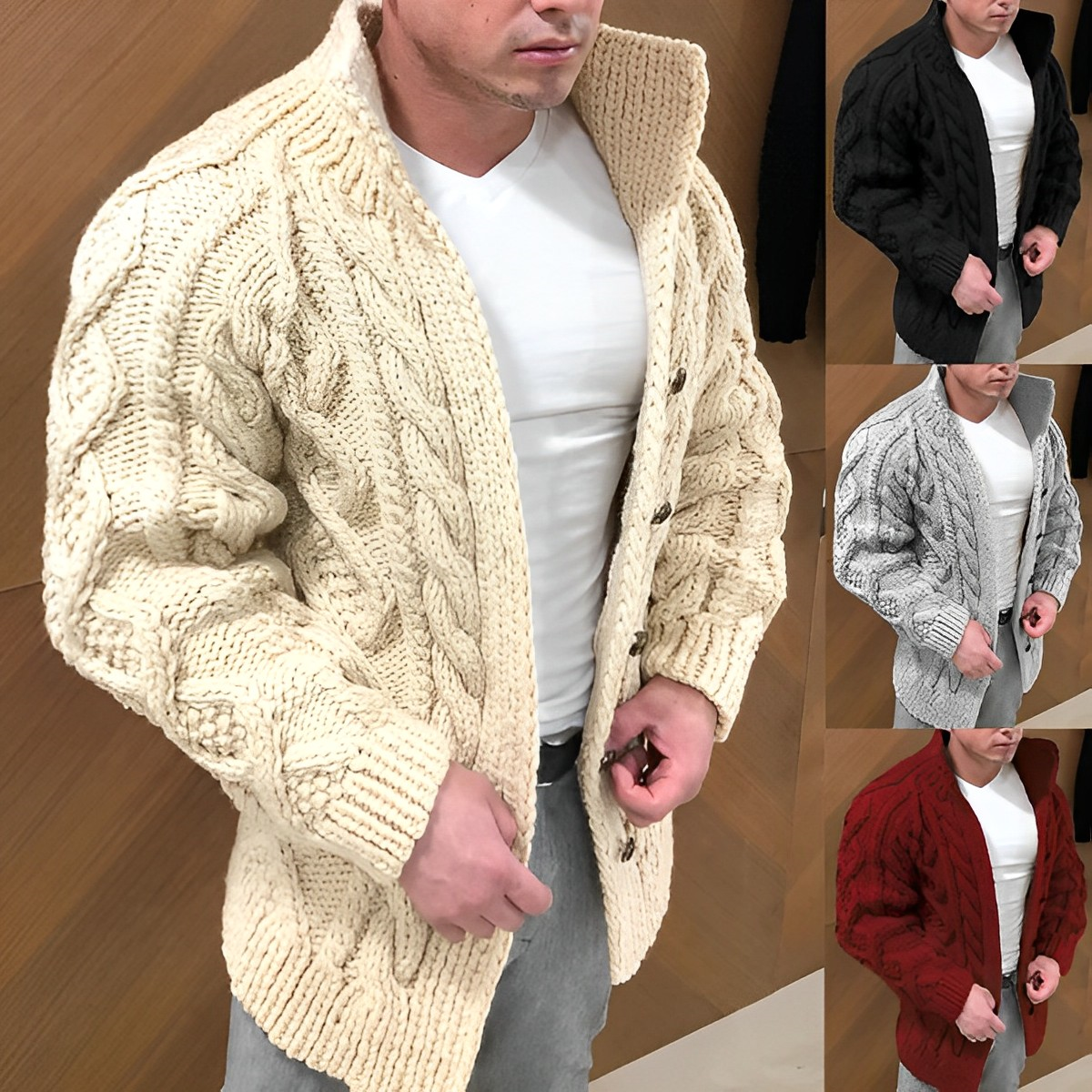 ZopfWärme – Warme Strickjacke mit Zopfmuster