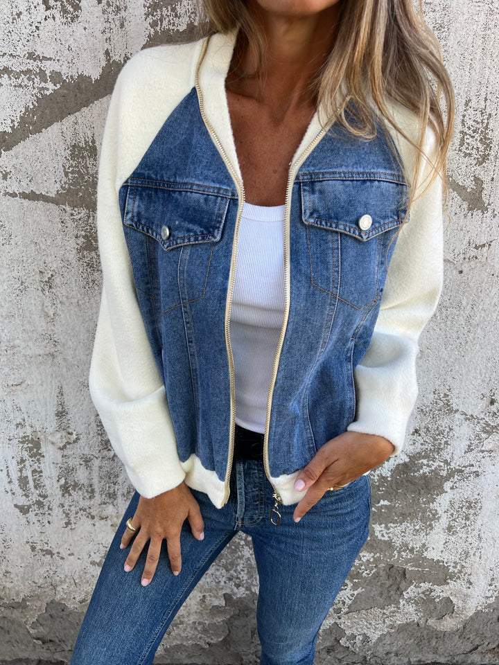 Moderne Denim-Blouson Hilda