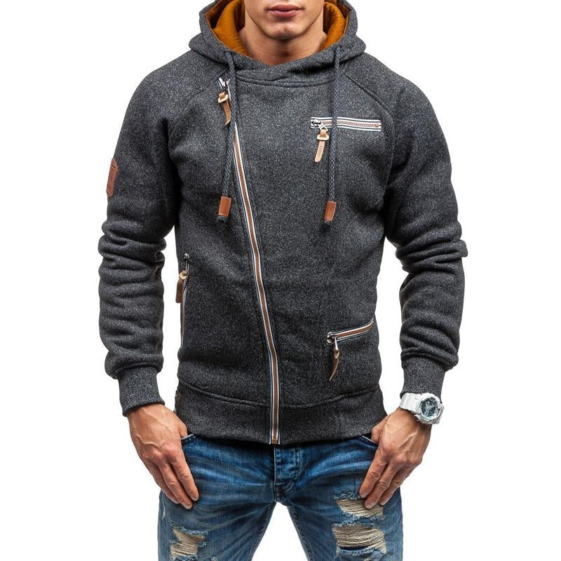 Trendige asymmetrische Zip-Jacke für Herren