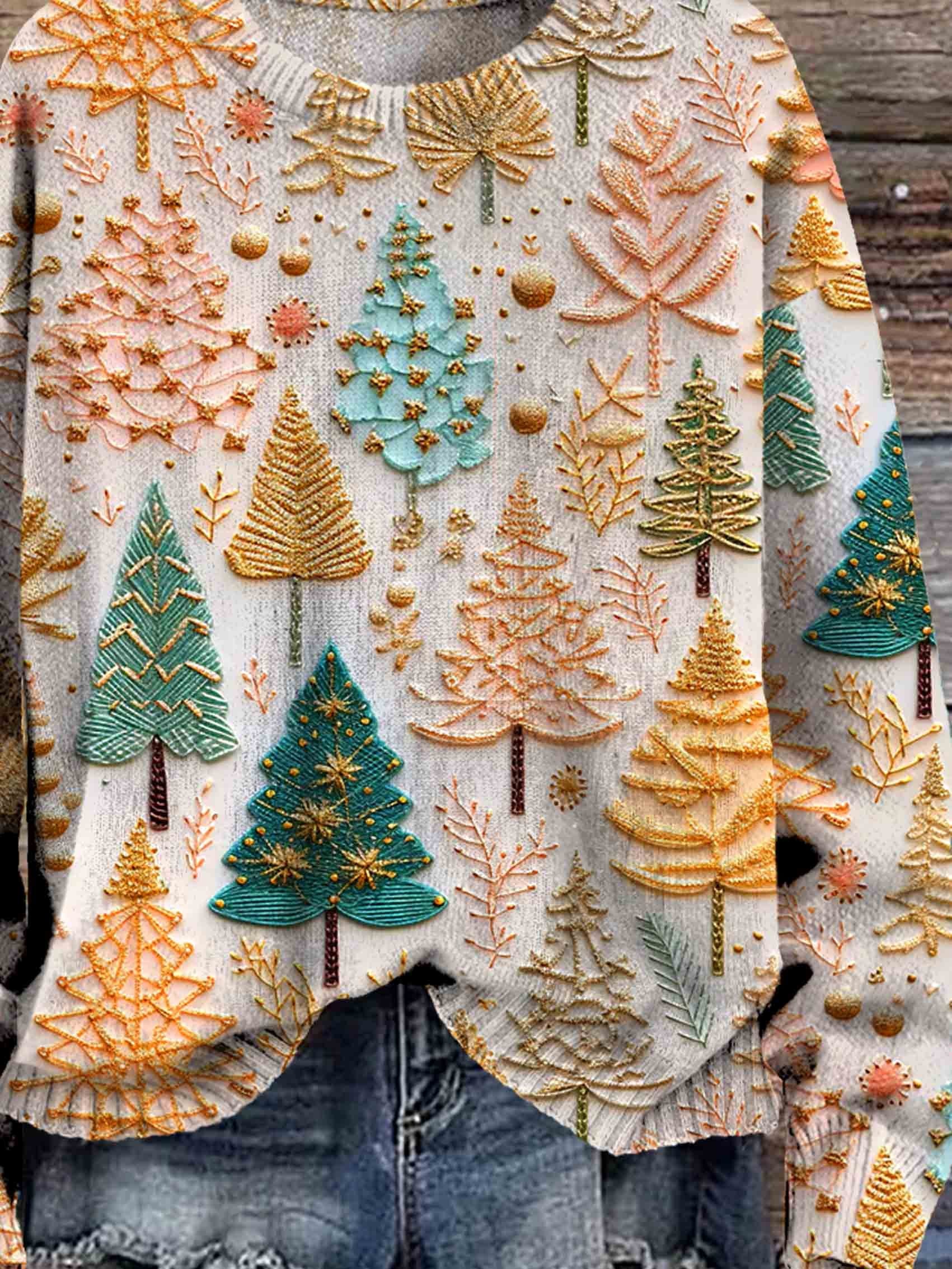 Jennifer - Gestrickter Weihnachtspullover